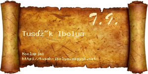 Tusák Ibolya névjegykártya